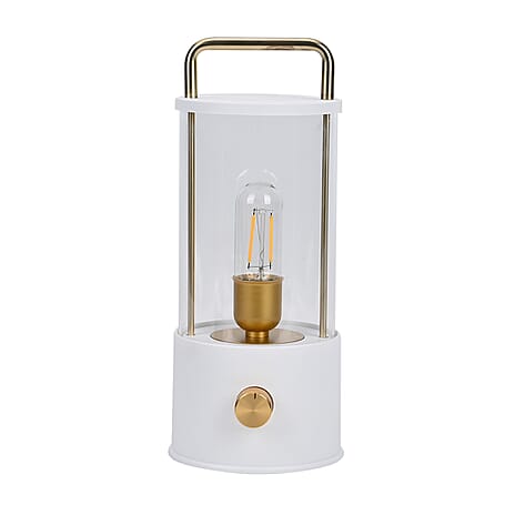 Classic Vintage Glass Lanter Decoration - White