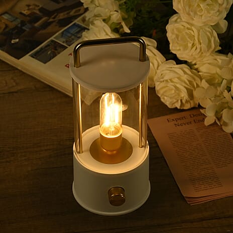 Classic Vintage Glass Lanter Decoration - White