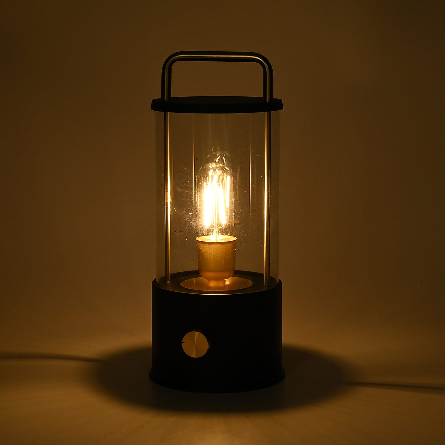 Classic Vintage Glass Lanter Decoration - Black