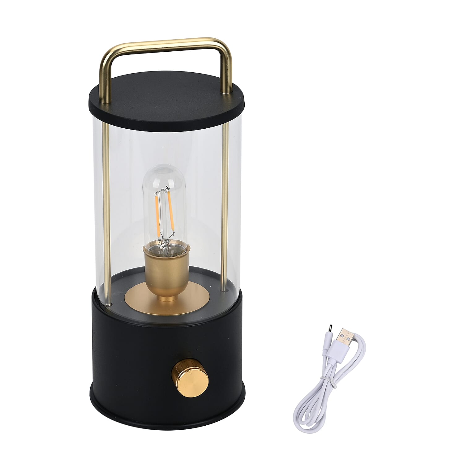 Classic Vintage Glass Lanter Decoration - Black