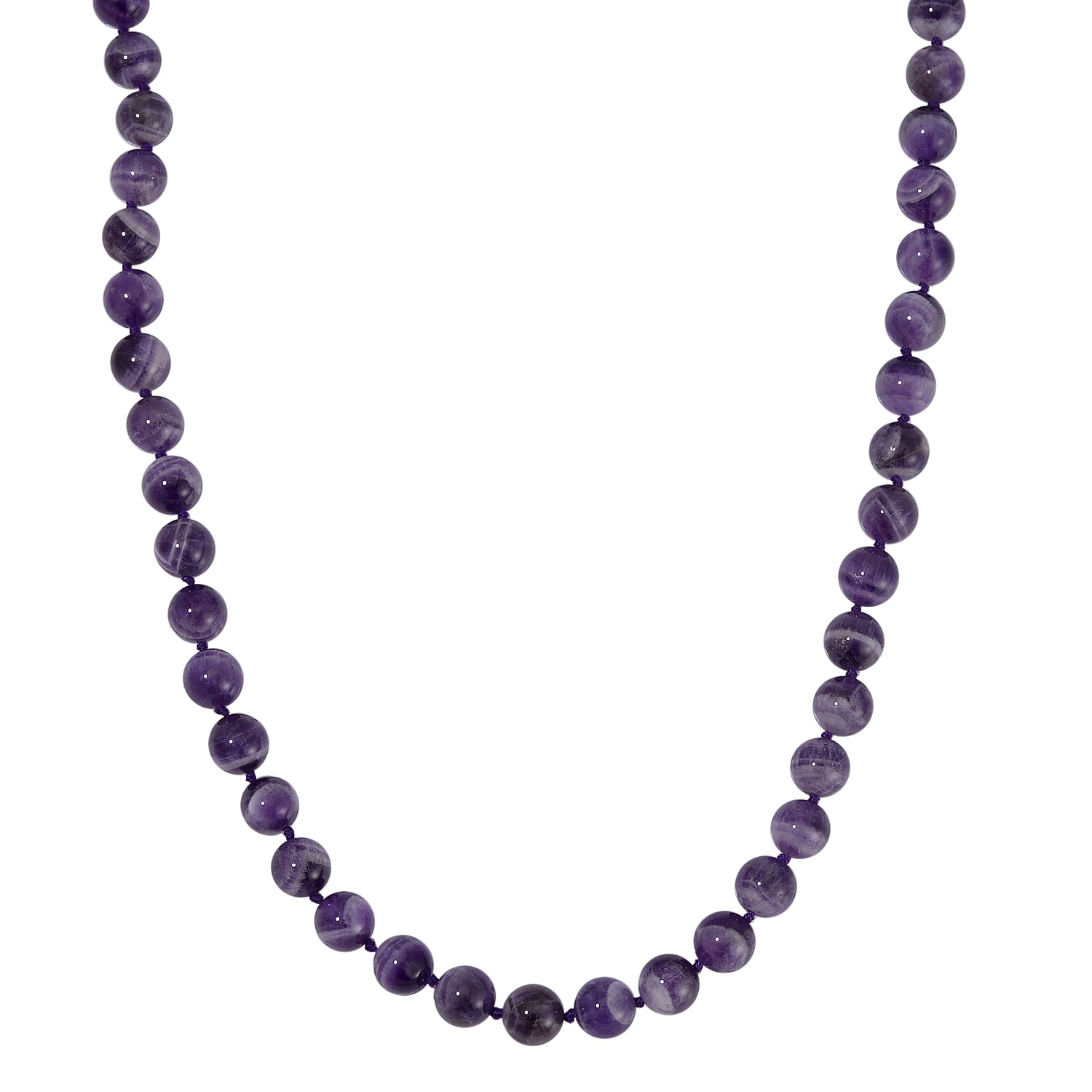 Rare Find Bi Color Amethyst Necklace Size 20 in Rhodium Overlay Sterling Silver 323 ct. 7796327 TJC