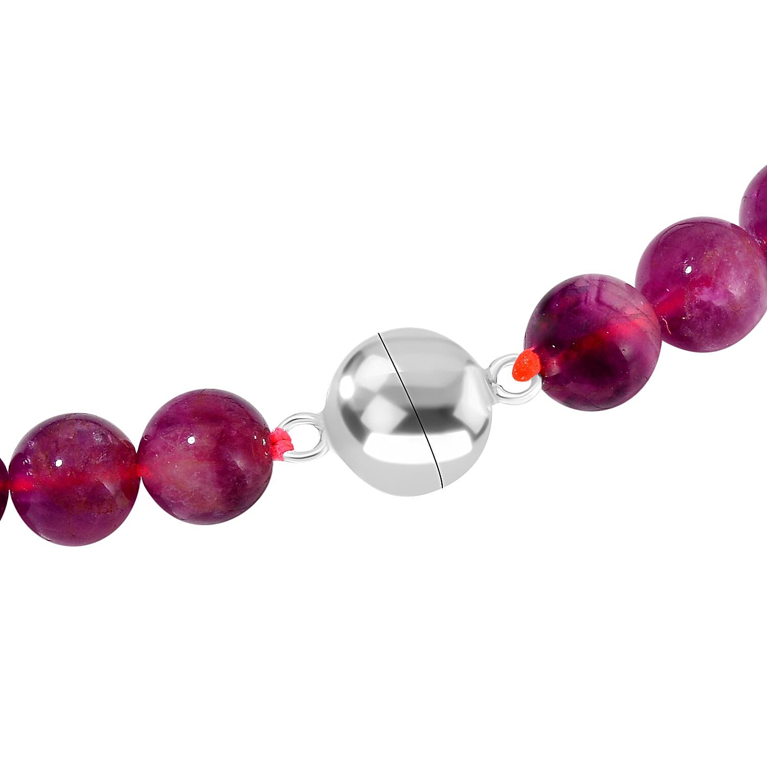 Pink Fluorite  Necklace (Size - 20) in Rhodium Overlay Sterling Silver 274.00 Ct.