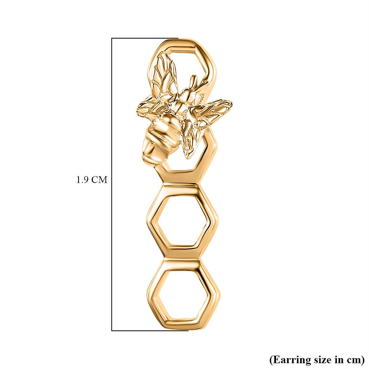 Designer Inspired - 9K Yellow Gold Dangle Earrings