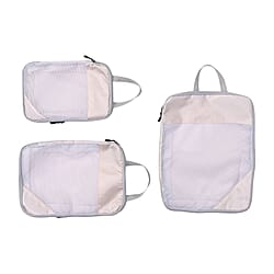 Set of 3 Compression Storage Bags - Grey