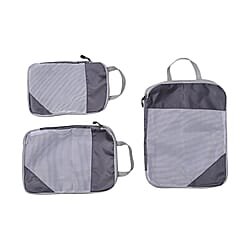 Set of 3 Compression Storage Bags - Grey