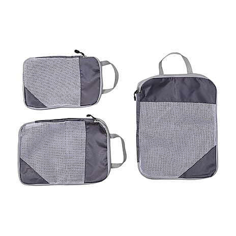 Set of 3 Space Saving Compression Storage Bags - Grey