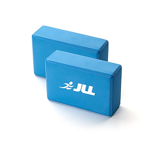 JLL Yoga Blocks for Bolster to Improve Balance & Flexibility - Blue