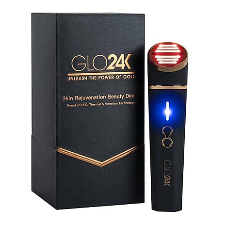 Glo24k Skin Rejuvenation Beauty Device (LED, Infrared, Vibration and Thermal Therapy) Lifetime Warranty