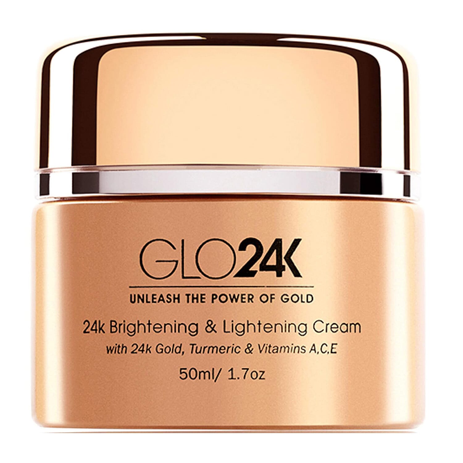 Glo24K 24k Brightening & Lightening Cream with 24K Gold Turmeric & Vitamins A,C,E - 50ml