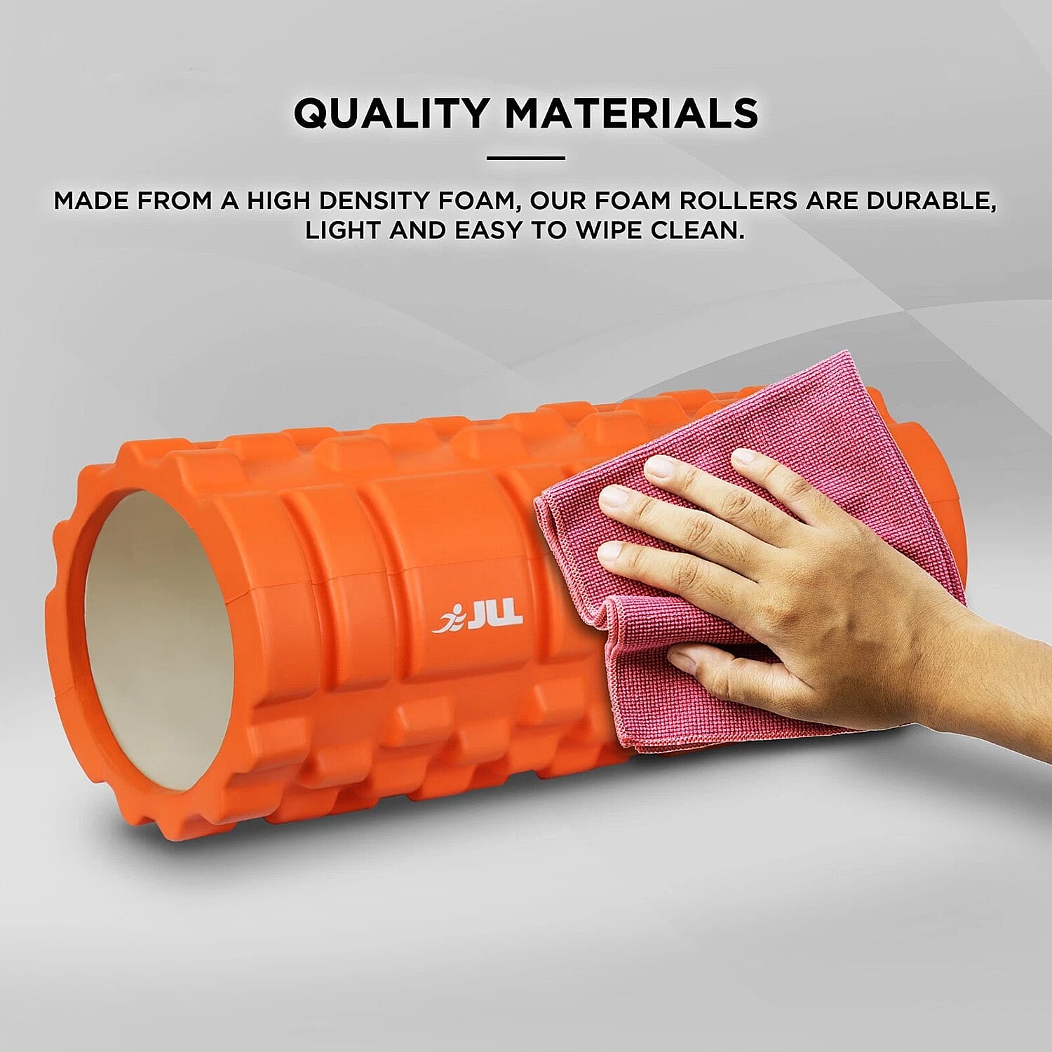 JLL Fitness Foam Roller for Deep Tissue Massage & Muscle Therapy - Orange