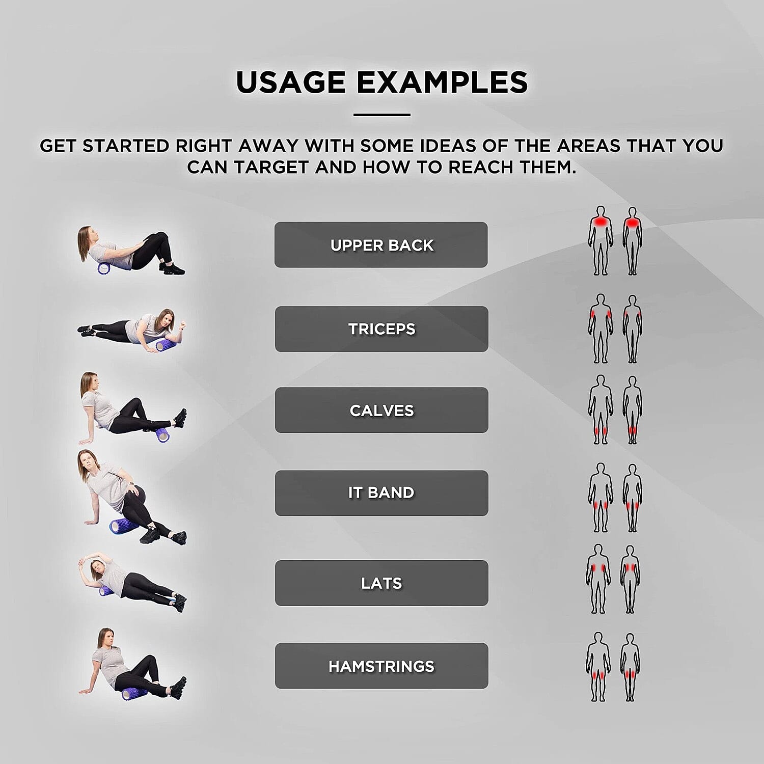 JLL Fitness Foam Roller for Deep Tissue Massage & Muscle Therapy - Orange