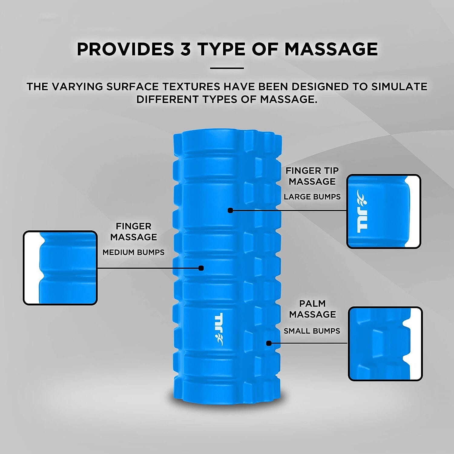 JLL Fitness Foam Roller for Deep Tissue Massage & Muscle Therapy - Purple