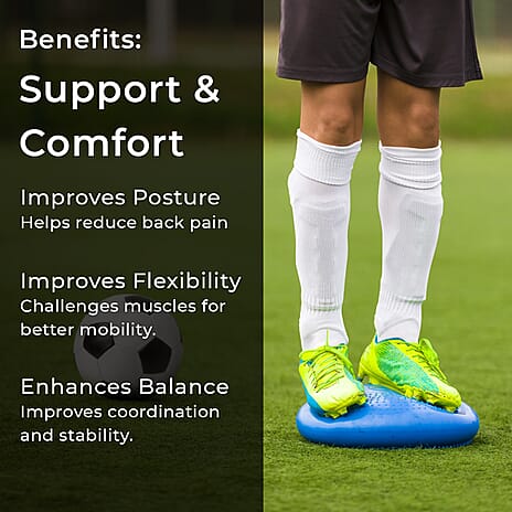 JLL Inflatable Balance Cushion for Fitness Core Training Agility Gym Workouts Yoga - Blue