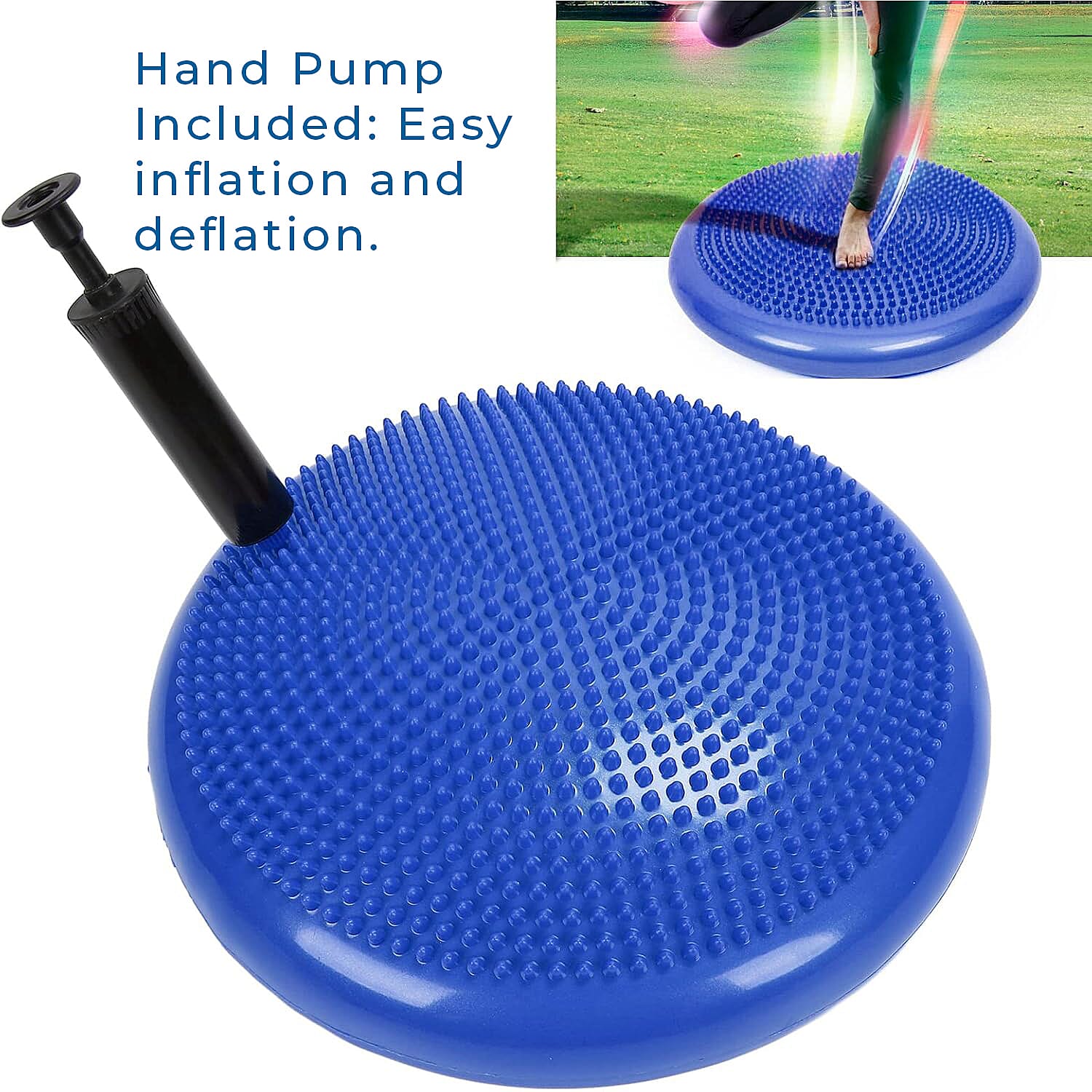 JLL Inflatable Wobble Balance Cushion - Blue JLL Inflatable Wobble Balance Cushion - Blue