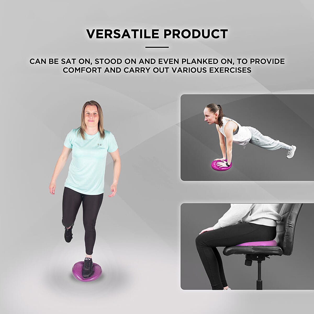 JLL Inflatable Wobble Balance Cushion - Pink JLL Inflatable Wobble Balance Cushion - Pink