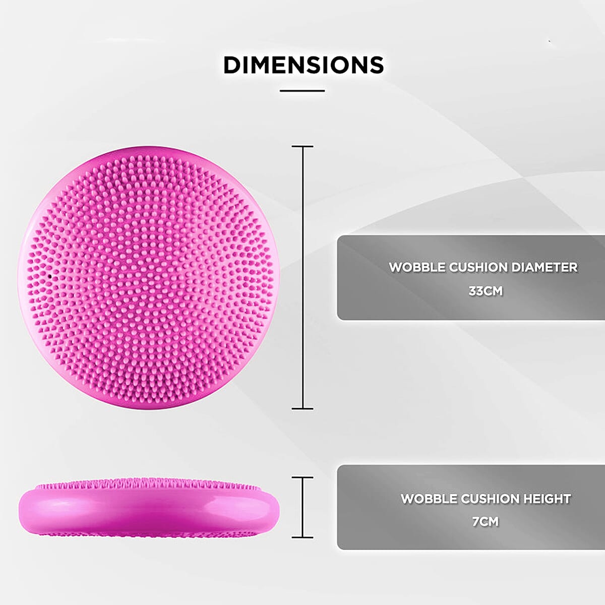 JLL Inflatable Wobble Balance Cushion - Pink JLL Inflatable Wobble Balance Cushion - Pink