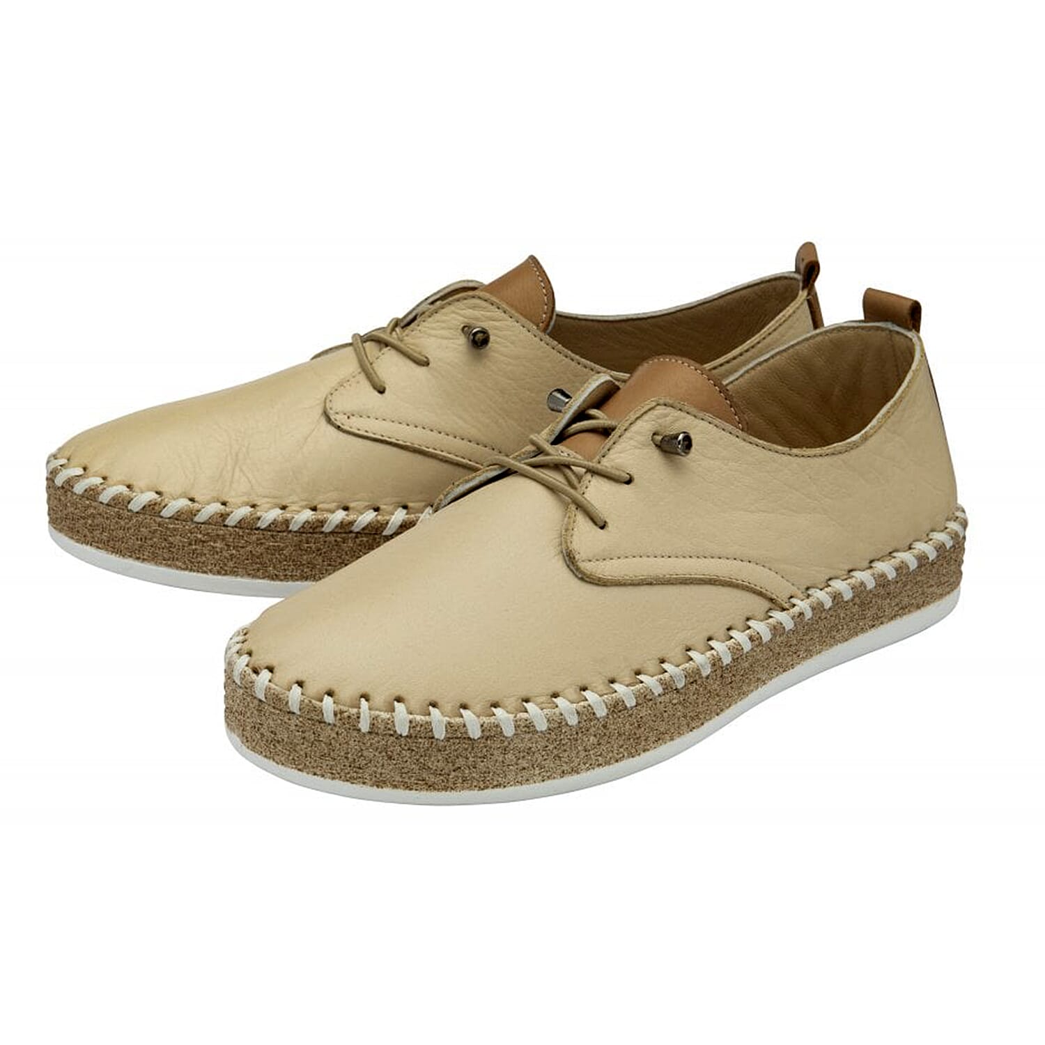 Lotus Natural Leather Marlie Lace-Up Shoes 7797512 TJC