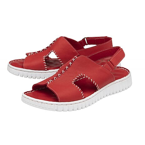 Lotus Leather Astrid Slingback Sandal (Size 5) - Red