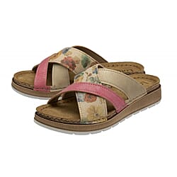  Lotus Limone Slip-on Floral Printed Mule Sandal - Pink