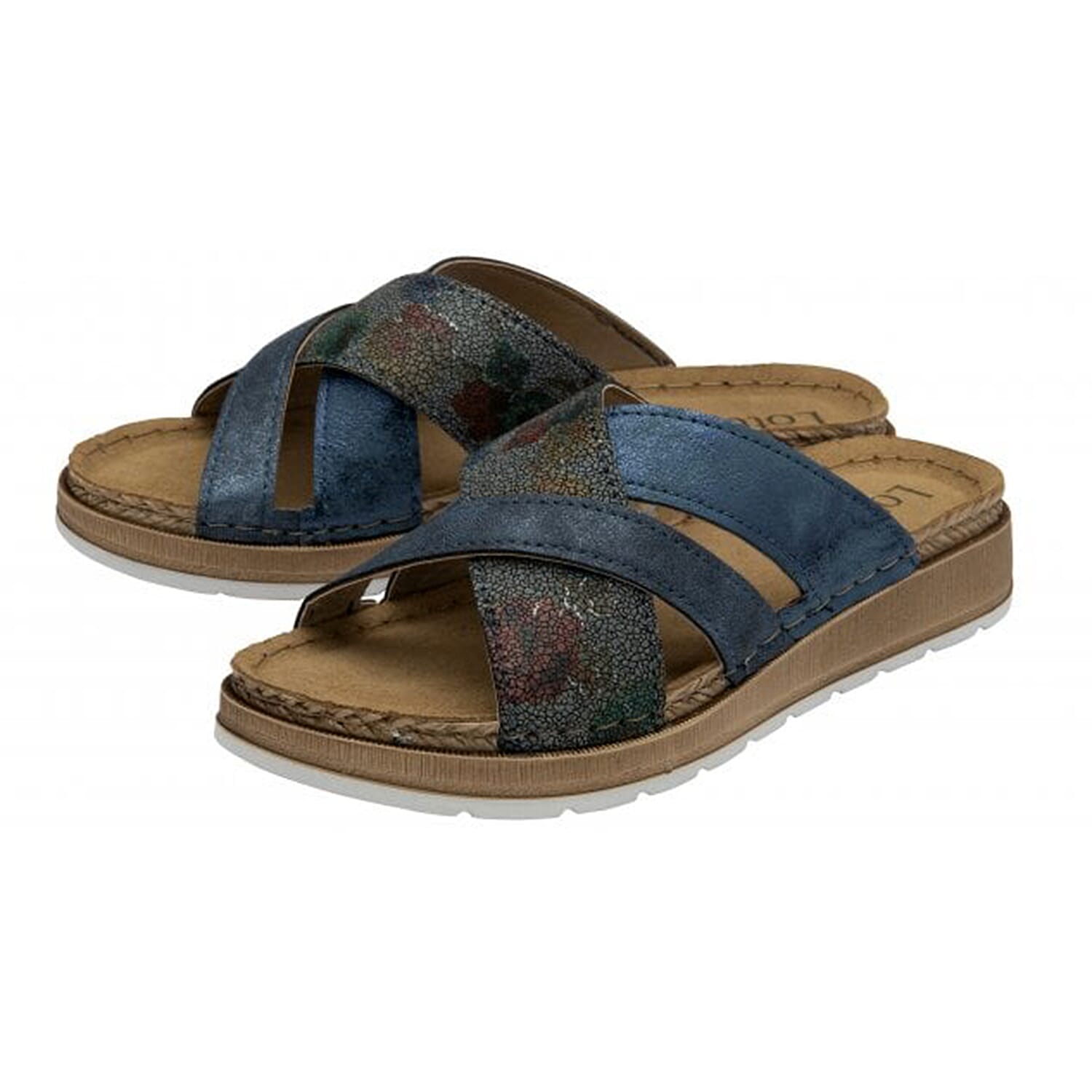  Lotus Limone Slip-on Floral Printed Mule Sandal - Pink