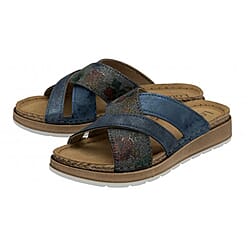  Lotus Limone Slip-on Floral Printed Mule Sandal - Pink