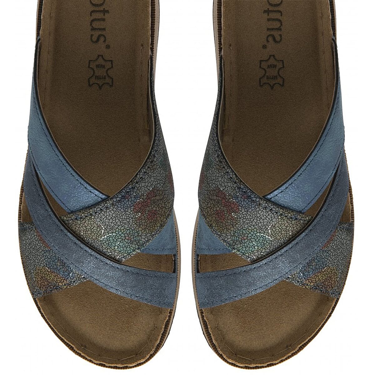  Lotus Limone Slip-on Floral Printed Mule Sandal - Pink