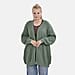 TAMSY Open Front Full Sleeve Knitted Cardigan (One Size) - Green