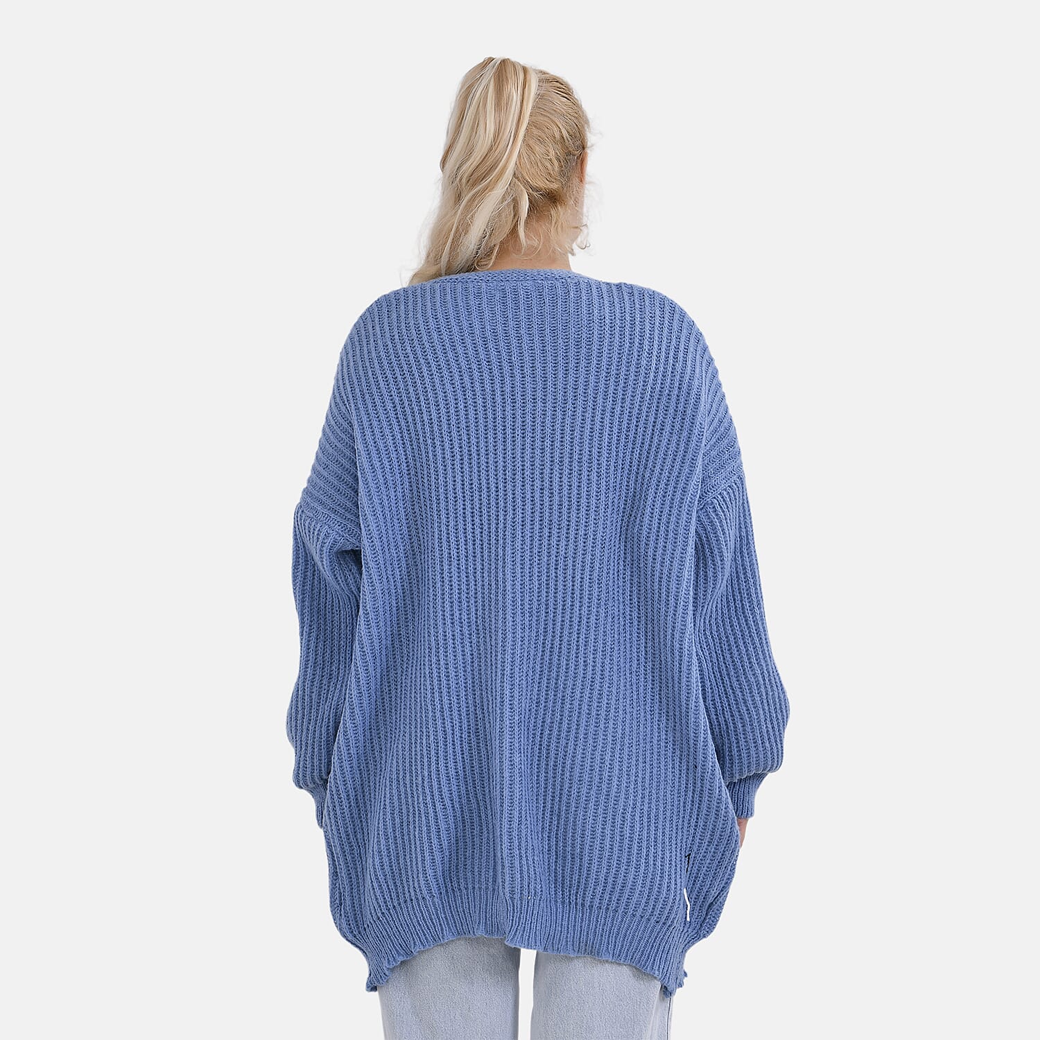 Maisi-Plain-Cardigan-Size-One-Size-Blue-Blue