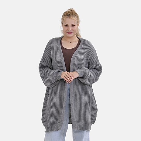 - Maisi Plain Cardigan (One Size) - Grey