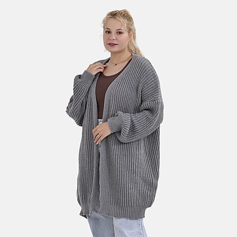 - Maisi Plain Cardigan (One Size) - Grey