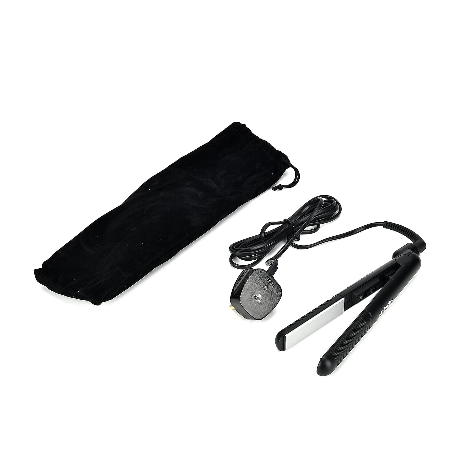 Stylocks 2-in-1 Mini Hair Straightener (100-240V, 360 Swivel Power Cord ) - Black