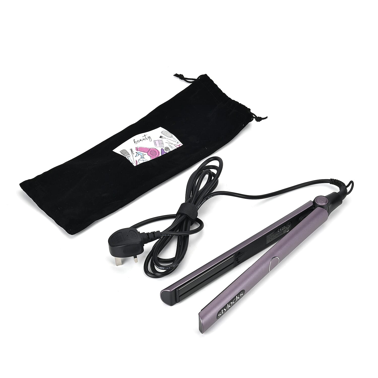 Stylocks 2 in 1 Ionic Hair Straightener with Nano-Titanium Plate (100-240V, 360 Swivel Power Cord ) - Purple Stylocks 2 in 1 Ionic Hair Straightener with Nano-Titanium Plate (100-240V, 360 Swivel Power Cord ) - Purple