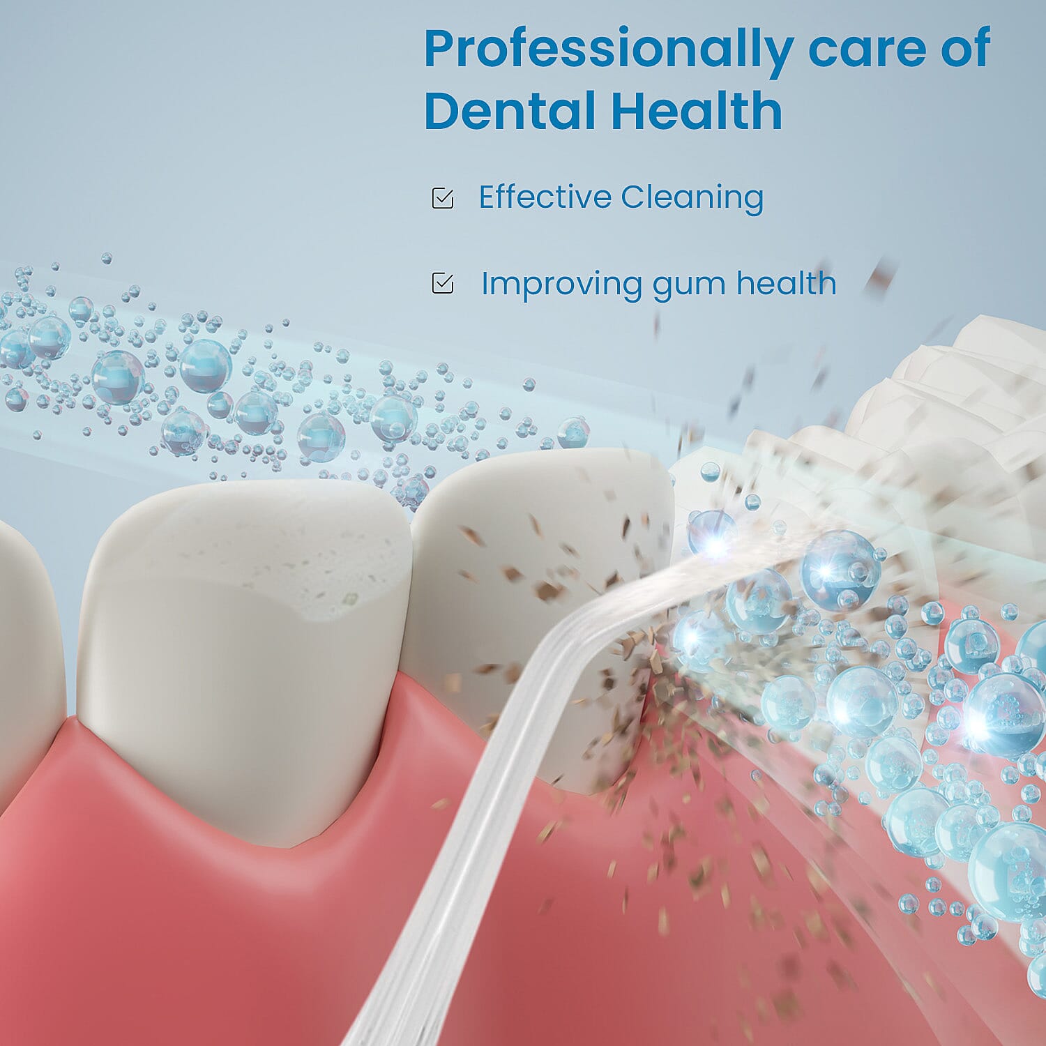 Bitvae Cordless Water Flosser with 5 Nozzles & Tongue Scraper - 3 Pressure Settings - Black