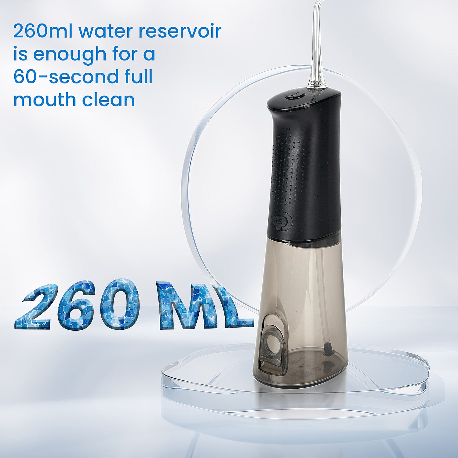 Bitvae Cordless Water Flosser with 5 Nozzles & Tongue Scraper - 3 Pressure Settings - Black