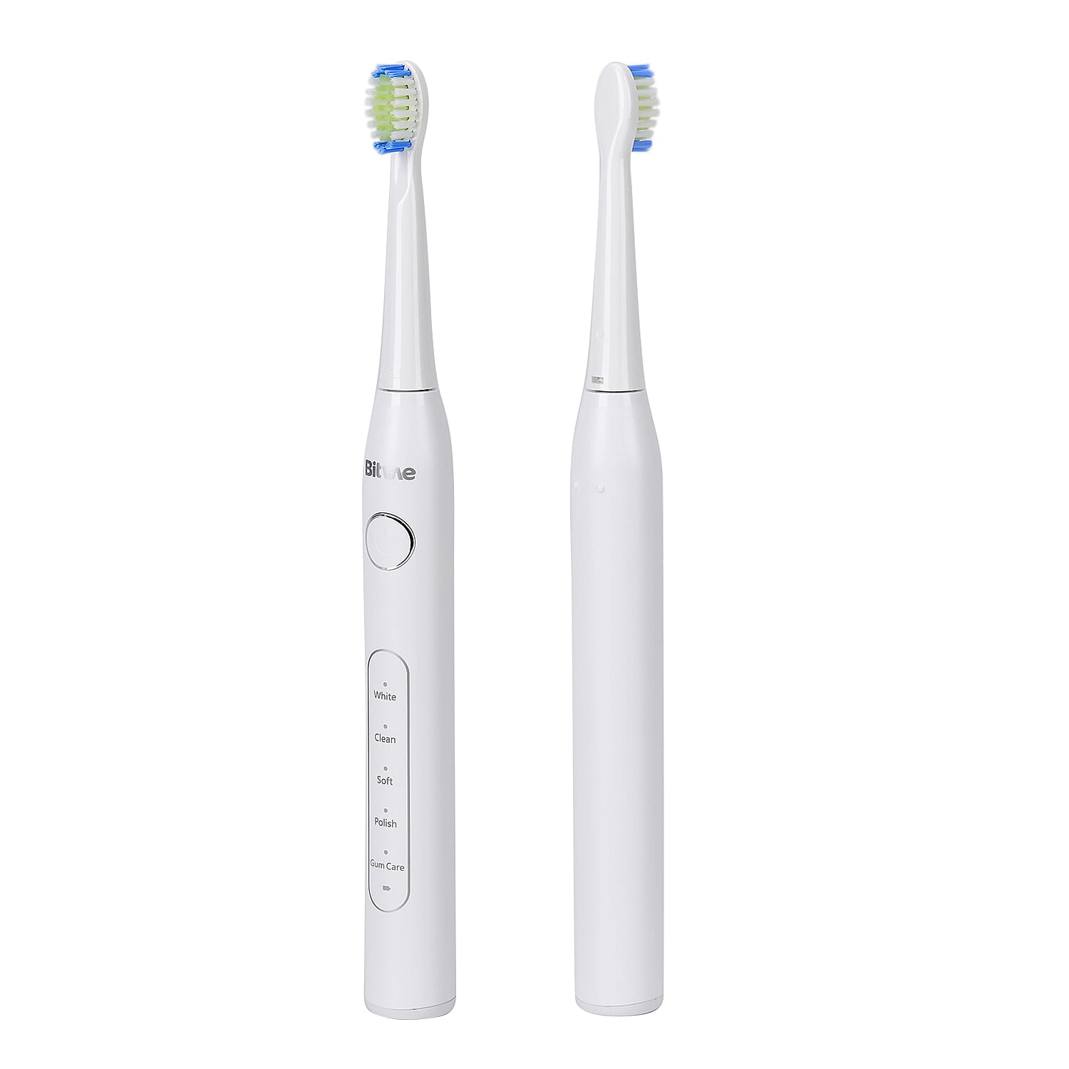 Bitvae Set of Sonic Toothbrush With 4 Replacement Heads, 5 Modes & Smart Timer With Water Flosser With 4 Replacent Heads - White