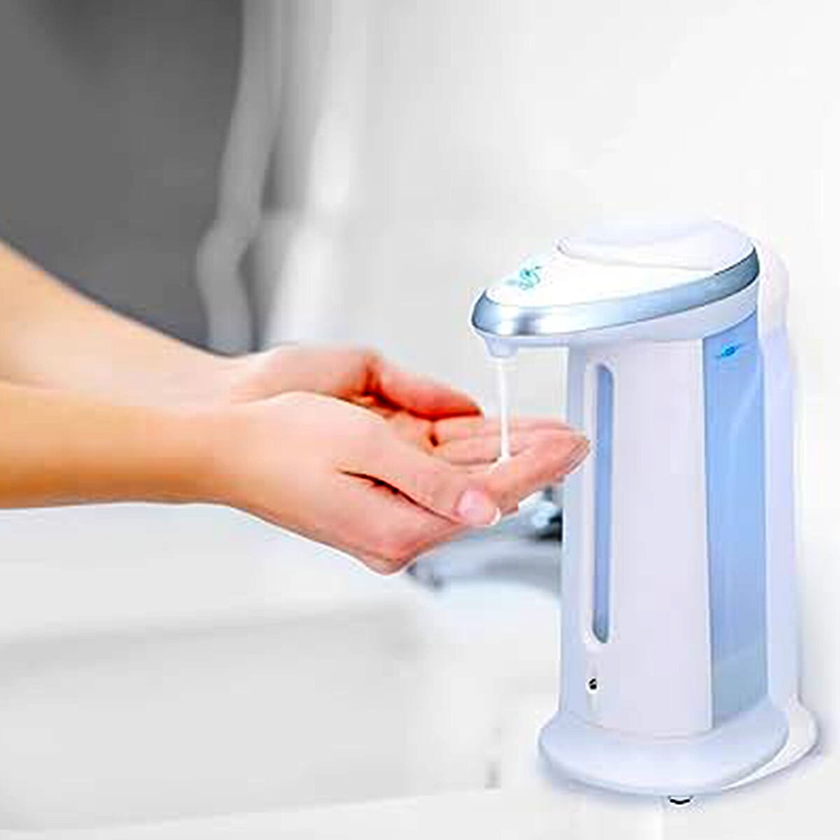 Hands Free Soap Dispenser Motion Activated (330ml) - White