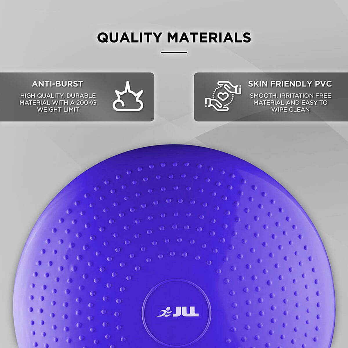 JLL Inflatable Balance Cushion for Fitness Core Training Agility Gym Workouts Yoga - Purple