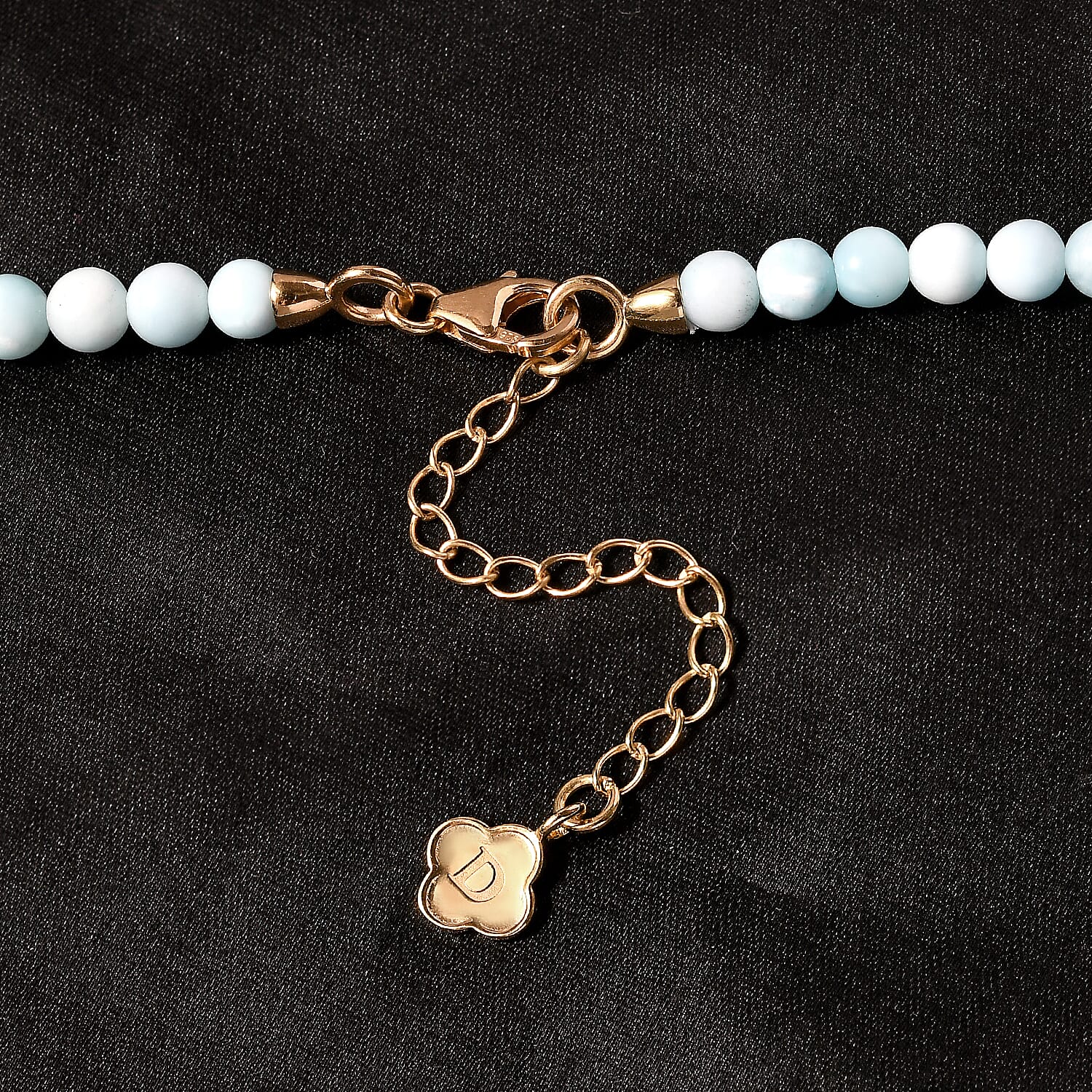 RARE FIND - Hemimorphite Necklace (Size - 18) in 18K Gold Vermeil Sterling Silver 110.00 ct