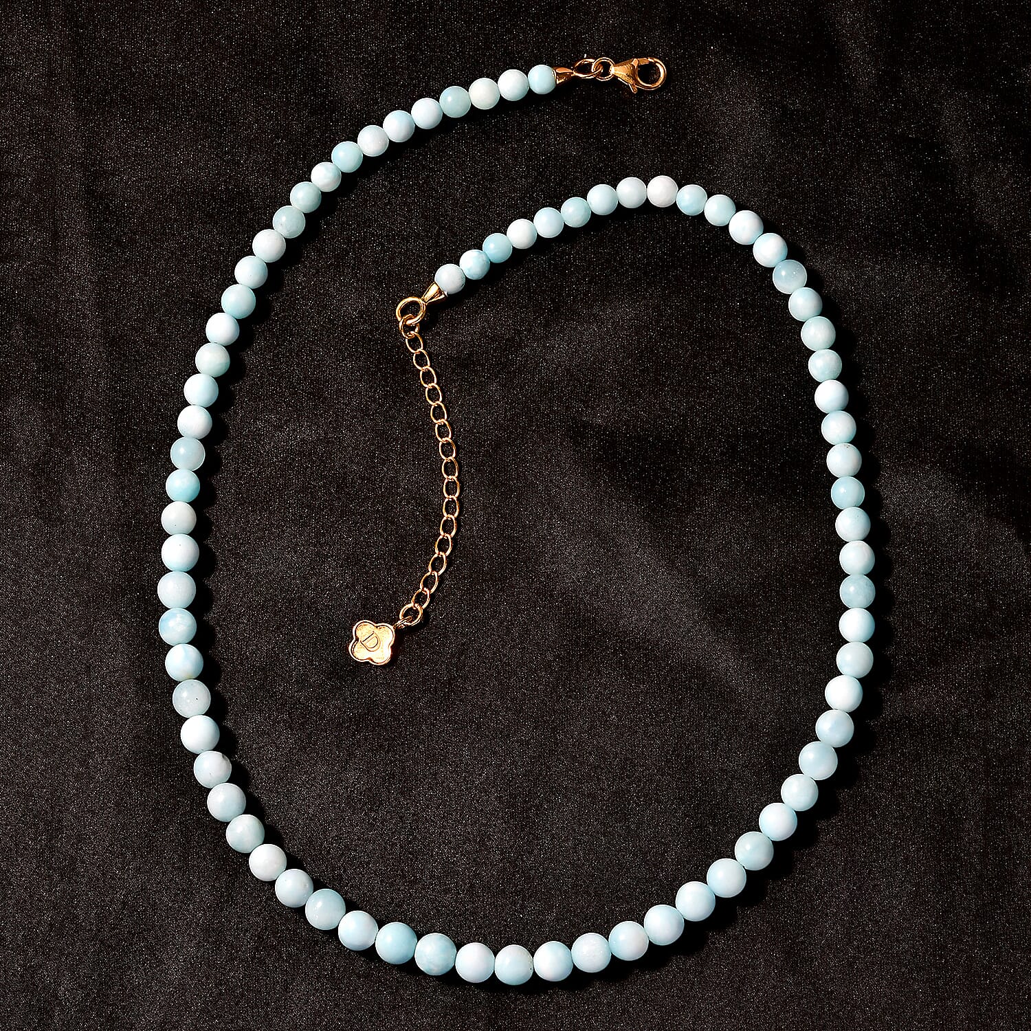 RARE FIND - Hemimorphite Necklace (Size - 18) in 18K Gold Vermeil Sterling Silver 110.00 ct