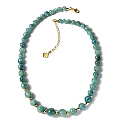 Tony Diniz Collection - Green Kyanite Beads Necklace (Size - 18) in 18K Vermeil Yellow Gold Plated Sterling Silver 315.00 Ct