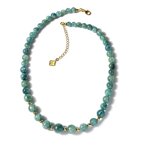 Tony Diniz Collection - Green Kyanite Beads Necklace (Size - 18) in 18K Vermeil YG Plated Sterling Silver 315.00 Ct