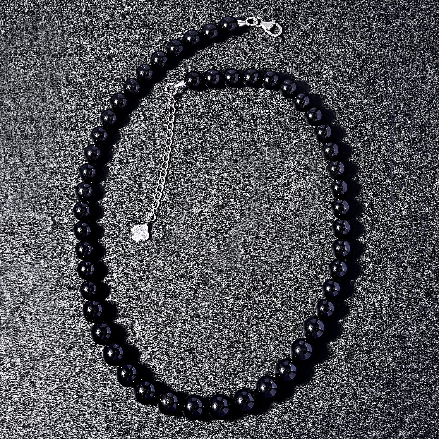 Natural Black Tourmaline Necklace (Size - 18-20) in Rhodium Overlay Sterling Silver 260.00 Ct