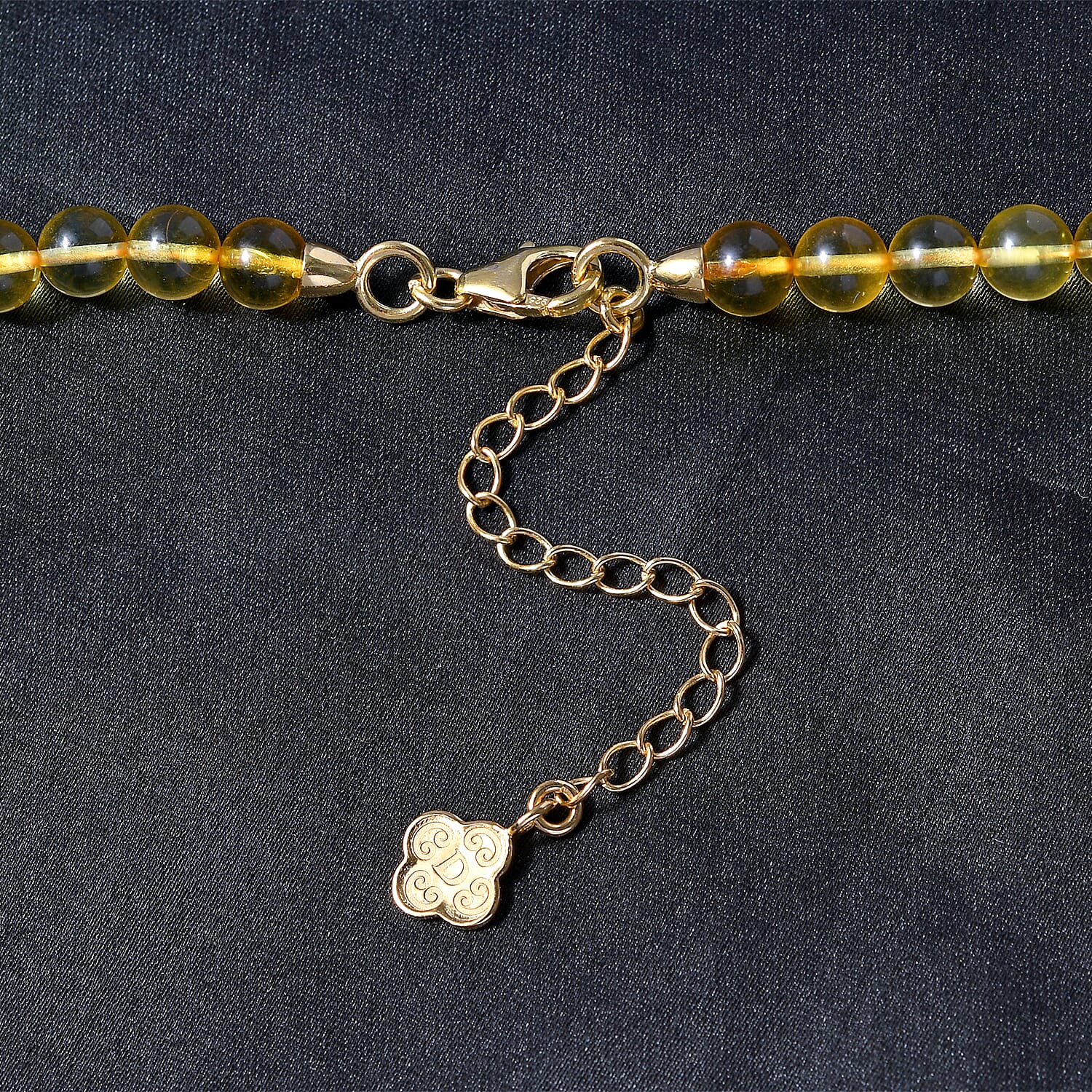 Shades of Amber - Natural Baltic Amber Necklace (Size - 18) in 18K Yellow Gold Vermeil Plated Sterling Silver 45.00 Ct