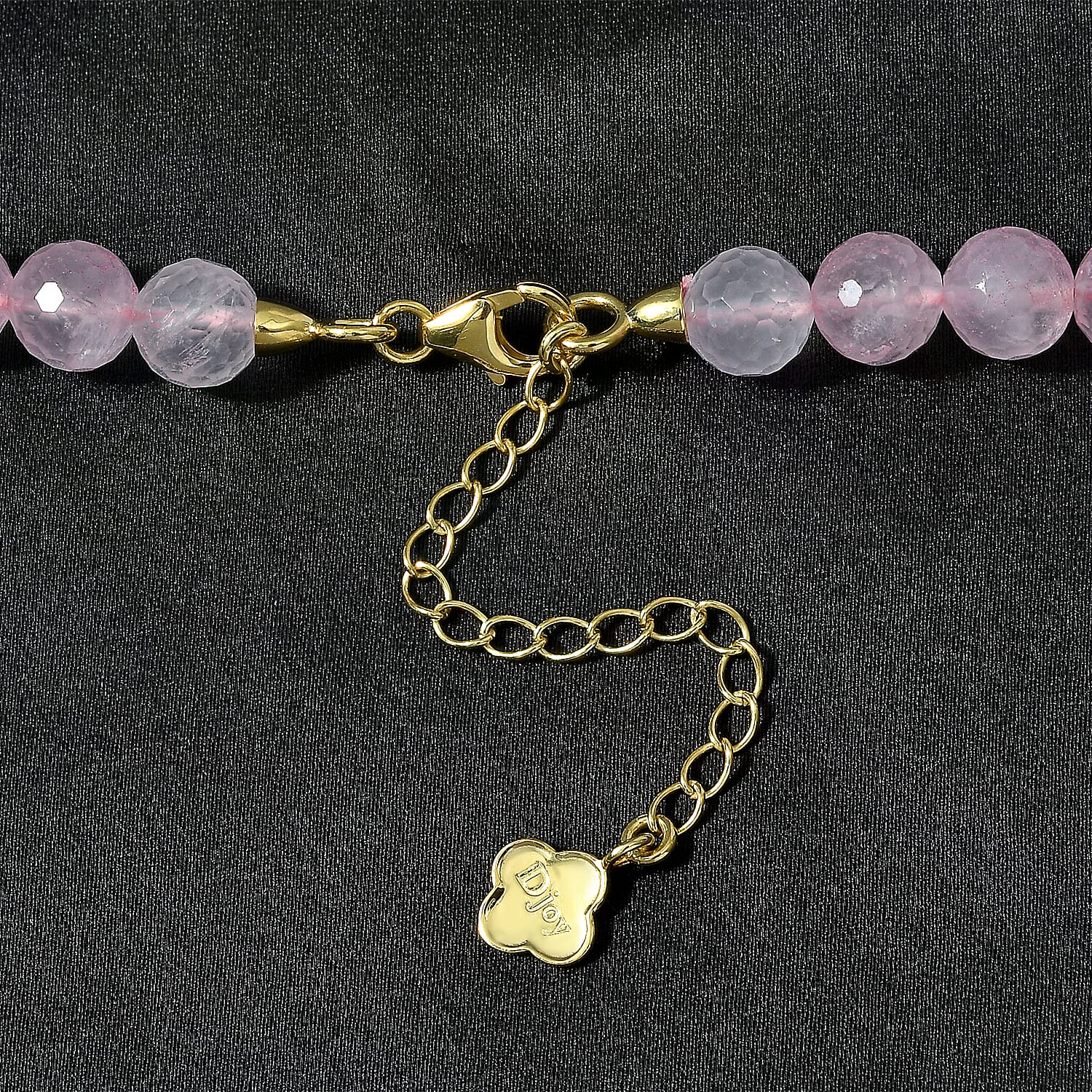 AAA Galilea Natural Rose Quartz Necklace (Size - 18 - 2.5inch extender) in 18K Gold Vermeil Plated Sterling Silver 170.00 Ct