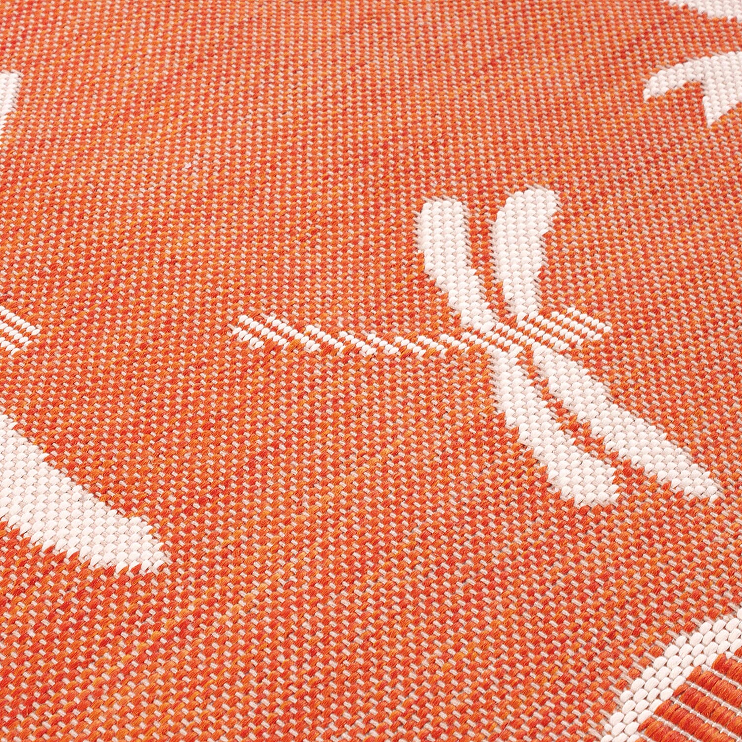 Dragonfly Woven Outdoor Rug (Size Large) - Terracotta