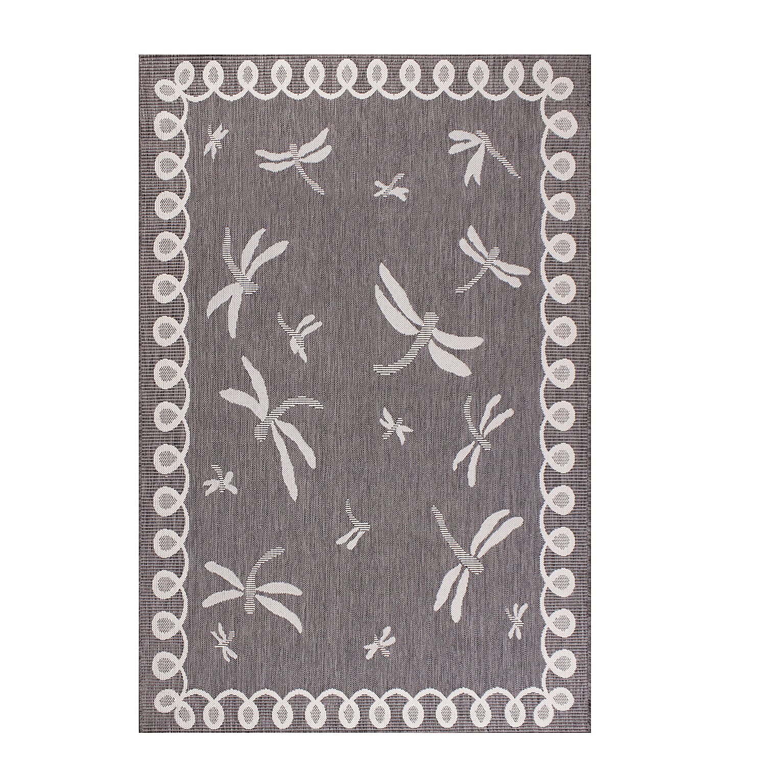 Polypropylene Rug and Door Mat (Size 1x1 cm) - Grey