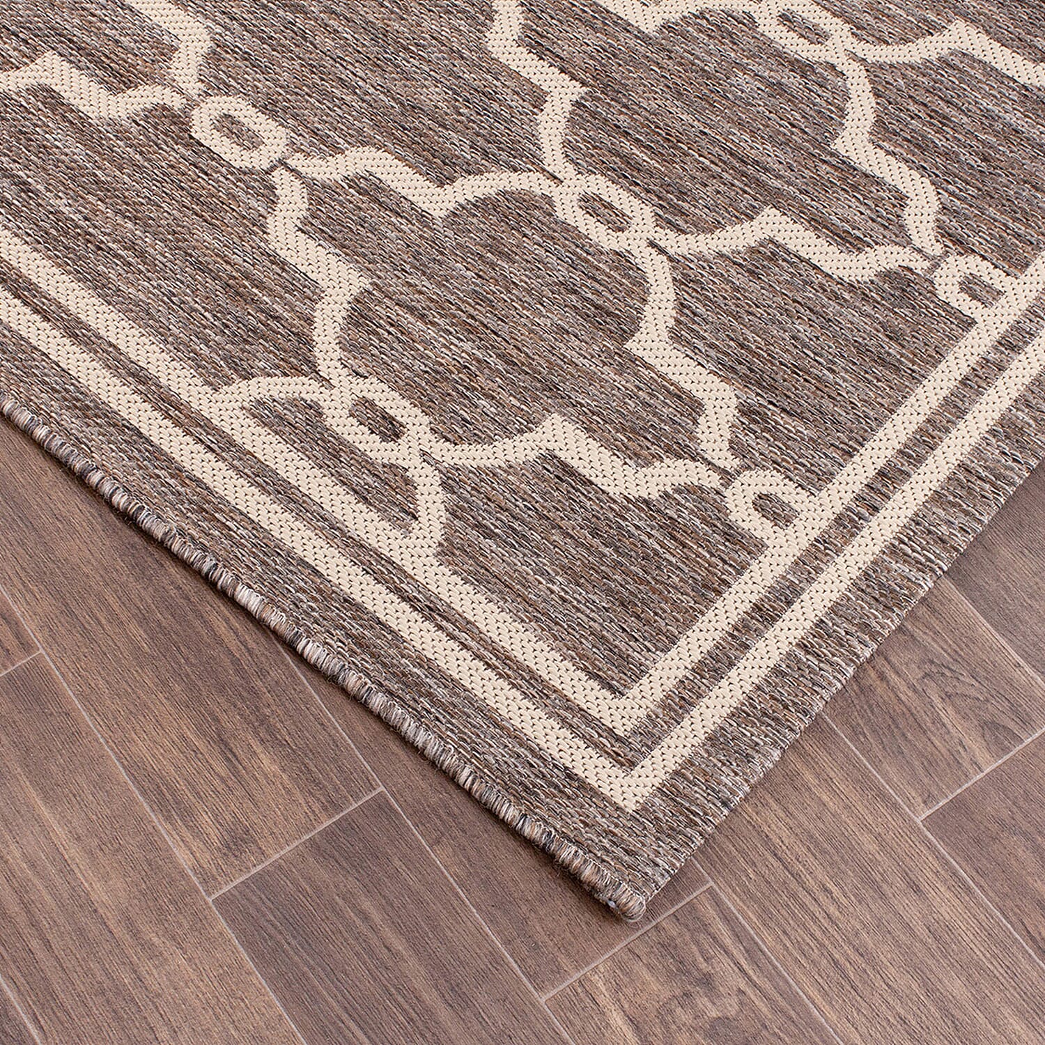 Polypropylene Rug and Door Mat (Size 1x1 cm) - Taupe
