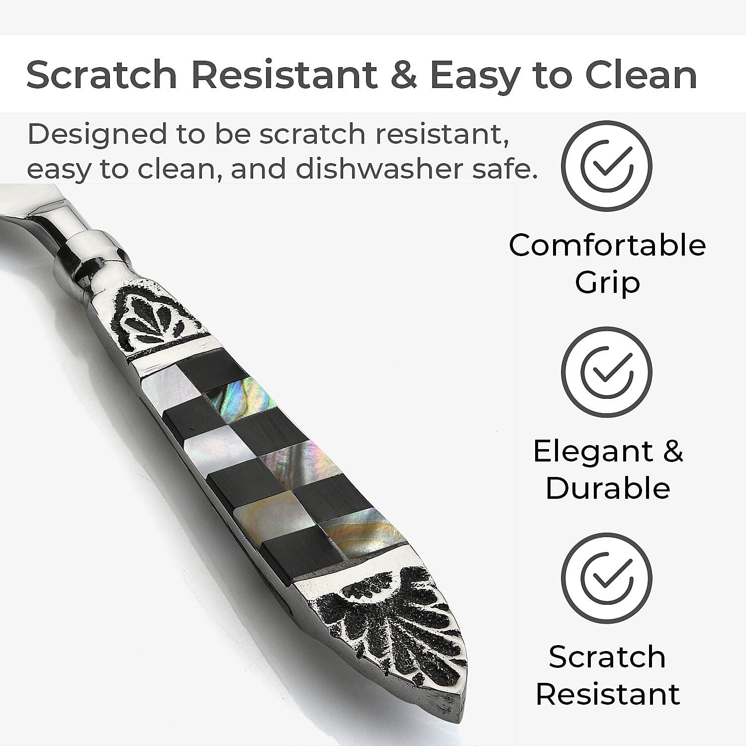 Set of 2 Salad Server with Black Gift Box - Silver