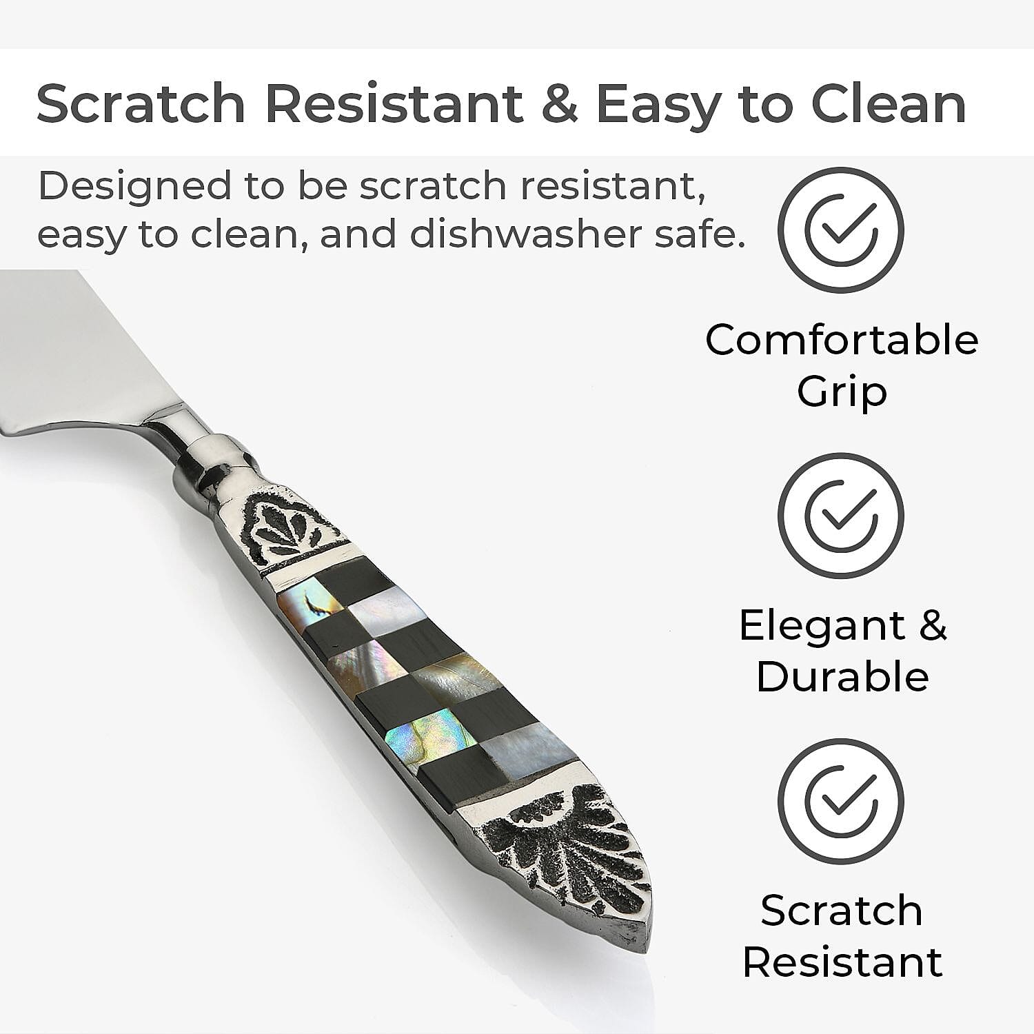 Set of 2 Cake Server with Black Gift Box - Silver