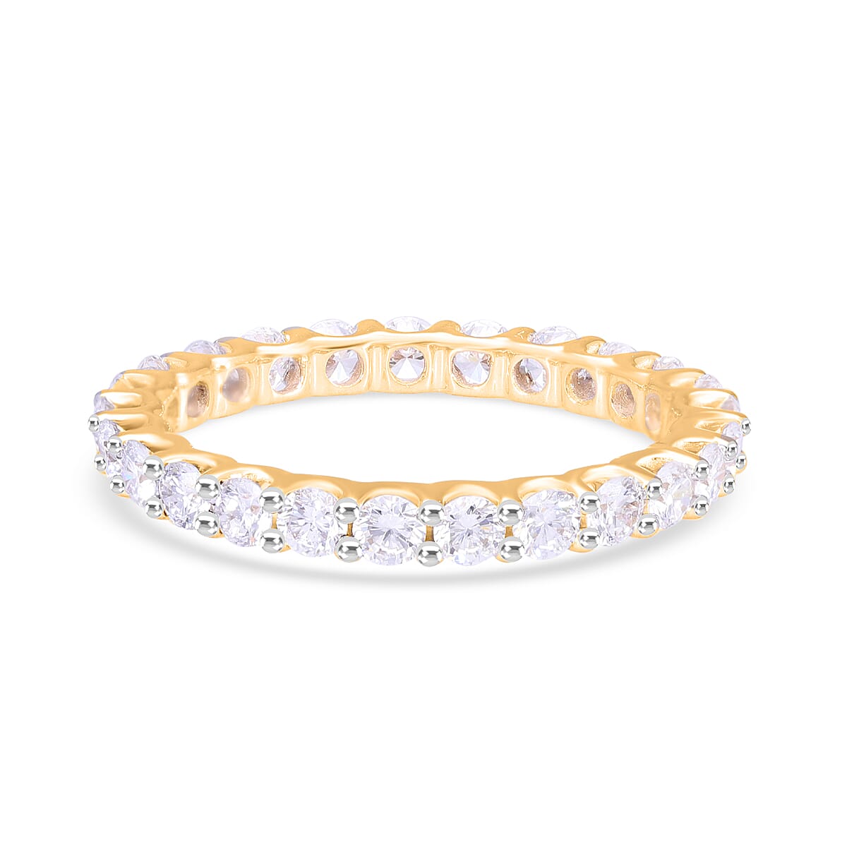 JCK Vegas Close Out- 14K Yellow Gold Certified Lab Grown Diamond (EF-VS) Band Ring 1.50 Ct